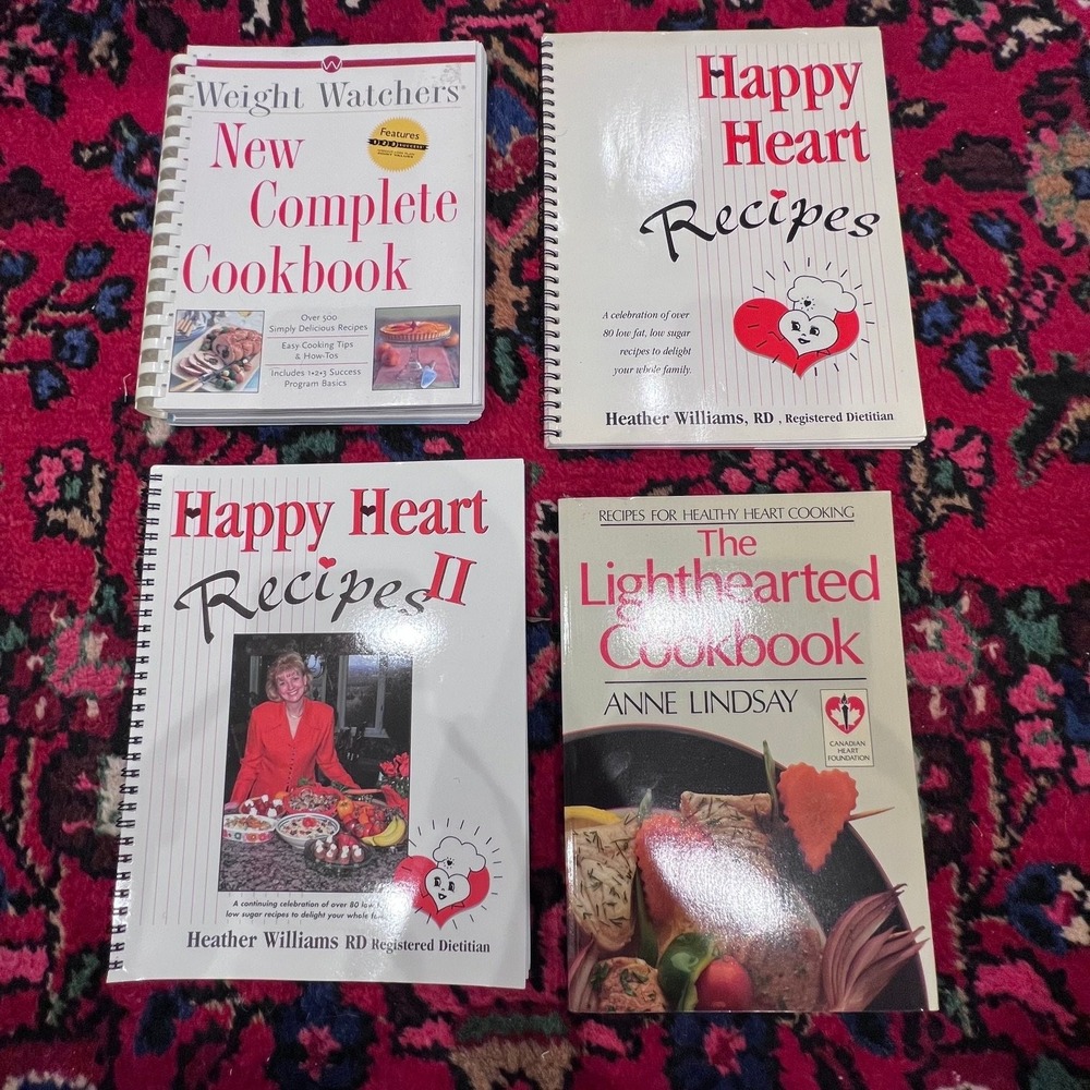 Lot of 4 Weight Watchers New Complete Cookbook 1997 FE & more Healthy cookbooks!
